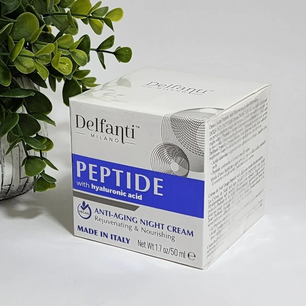 Delfanti Peptide with Hyaluronic Acid Night Cream Rejuvenating Nourishing 1.7 oz